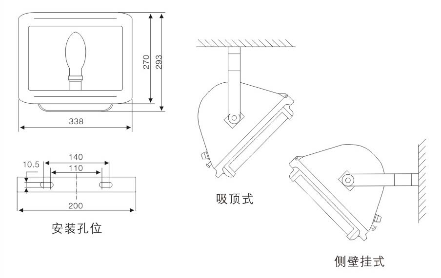 NSC9720防眩通路灯尺寸